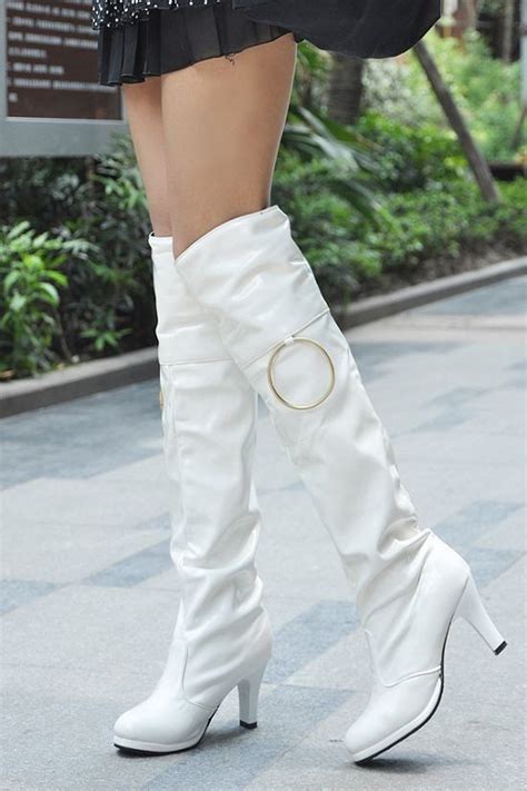 patent leather pole dancing over the knee boots spike heel wedding