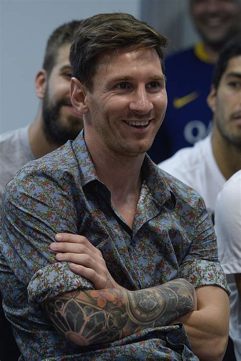Barcelona S Argentinian Forward Lionel Messi Smiles During A Farewell