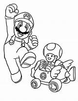 Coloring Mario Bros Pages Print Super sketch template