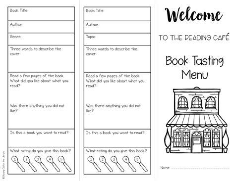 book tasting activity packet book tasting genre posters library