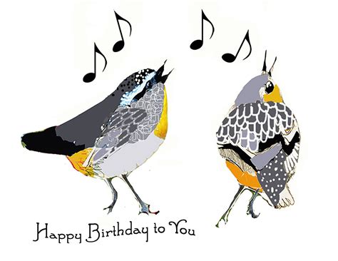 birds singing birthday greeting etsy happy birthday birds