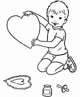 Valentine Coloring Hearts Sheets Color Boy Pages Heart Making Children Valentines Sheet Kids Happy sketch template