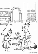 Zootopia Coloring Pages Print Color sketch template