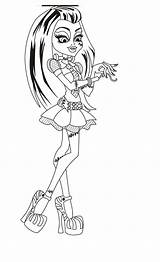 Frankie Coloring Monster High Pages Stein Hand Put sketch template