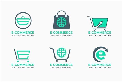 vector set  flat design  commerce logos