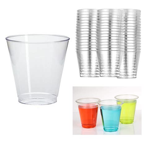 mini shot glasses clear hard plastic  oz disposable party cups catering bar walmartcom