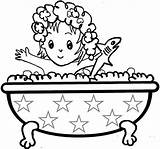 Bath Coloring Clipart Pages Bathtub Color Taking Girl Printable Drawing Bathroom Clip Cliparts Take Kids Pdf Colour Line Little Doll sketch template