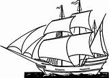 Coloring Pages Sailing Ships Boat Popular sketch template