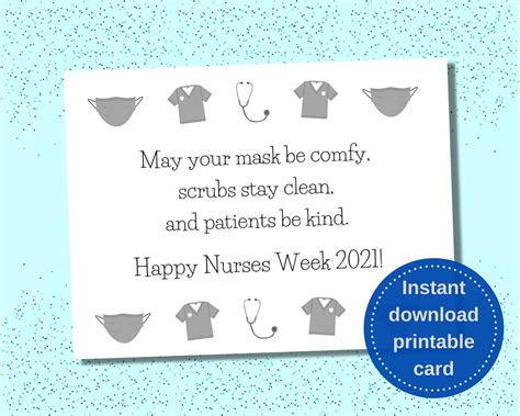 printable nurses week cards  happy nurses week gifts  etsy
