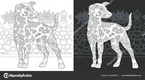 dog zentangle animal coloring pages printable coloring