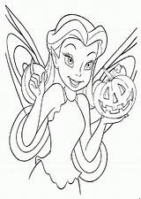Coloring Halloween Tinkerbell Pages Popular Library sketch template