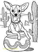 Coloring Chihuahua Pages Cactus Fiesta Dog Printable Pottery Tree Inside Color Drawing Getdrawings Cartoon Native American Netart Getcolorings Print Colorings sketch template