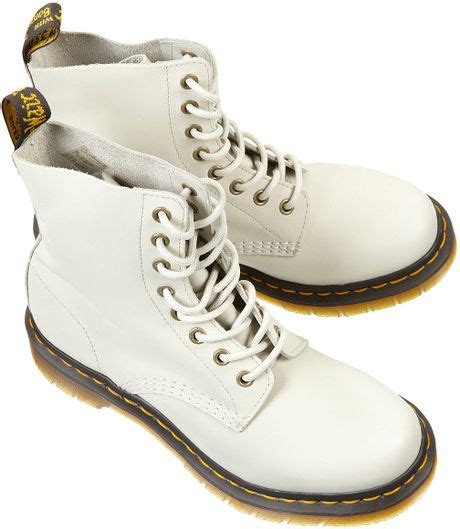 topshop dr martens  eye pascal boots  white  white lyst