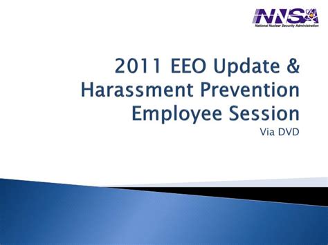 Ppt 2011 Eeo Update And Harassment Prevention Employee Session
