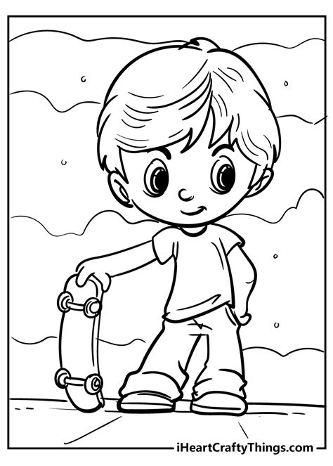 boy coloring pages home design ideas