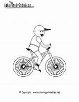 Coloring Bike Riding Printable Pages Sports sketch template