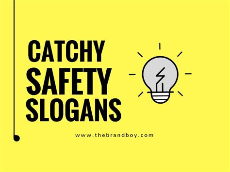 catchy list  safety slogans  workplace