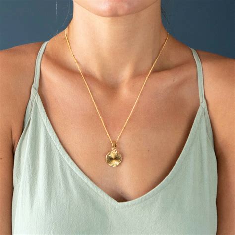 gold filled circle pendant necklace  mara studio notonthehighstreetcom