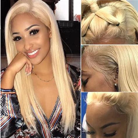 Simbeauty 613 Blonde Straight 360 Lace Frontal Wig 180 Density For