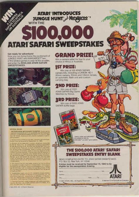 atari jungle hunt and kangaroo safari contest retro gaming