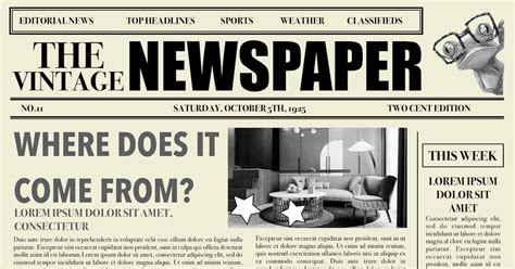 newspaper article format template  template