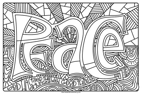 peace coloring poster illustrated ministry