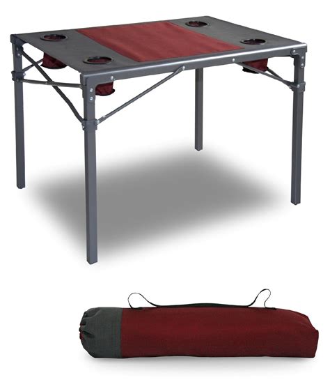 northwest territory fold stow portable camping table  carry bag fitness sports
