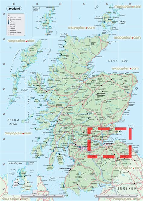 road map  england  scotland secretmuseum vrogueco