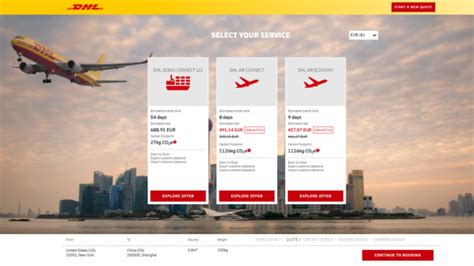 dhl mydhli quote book airfreight logistics