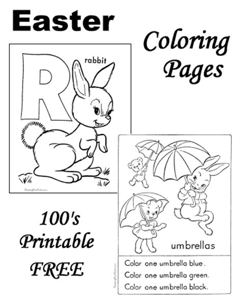 preschool easter coloring pages