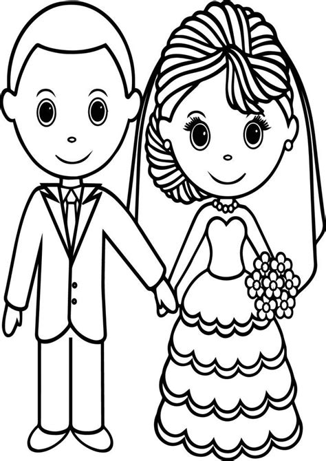pin  wedding coloring pages