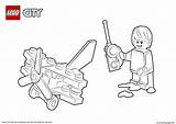 Lego Coloring City Small Plane Pages Printable sketch template