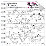 Cat Coloring Digi Seethis Digital Stamp sketch template