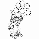 Clown Coloring Pages Balloons Funny Printable Ones Face Amazing Little sketch template