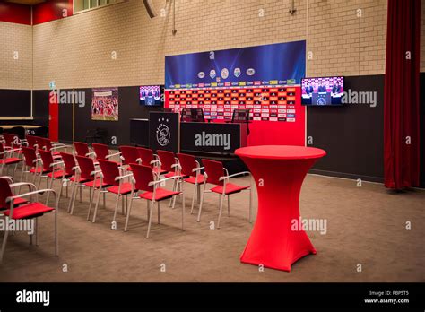 amsterdam netherlands june   press conference room  amsterdam arena stadium
