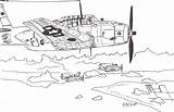 Coloring Pages Wwii Aircrafts War Popular sketch template