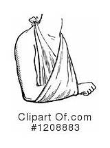 Clipart Sling Arm Medical Royalty Rf Illustrations Illustrationsof sketch template