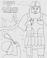 David Goliath Bible Coloring Lesson Sheet Plan Kids Jesus Crafts Visit Children sketch template