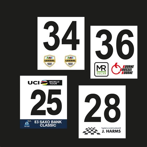 rugnummers wielerwedstrijden