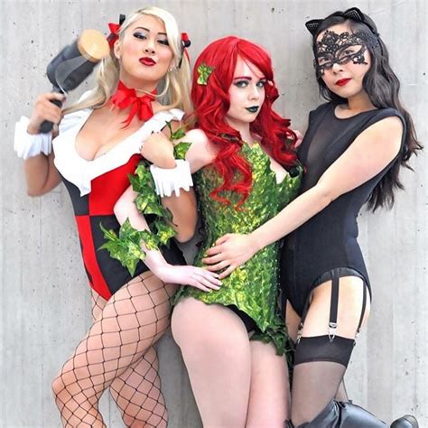 Harley Quinn Poison Ivy And Catwoman Sexy Costumes For