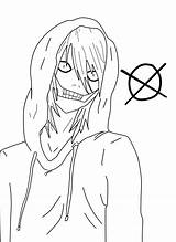 Killer Jeff Coloring Pages Anime Template sketch template
