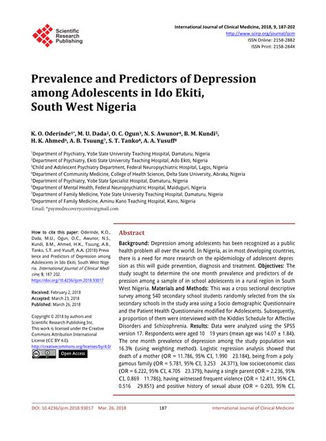 research paper  depression  adolescence depression