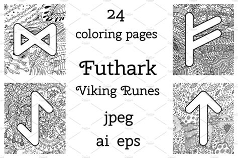 futhark viking runes coloring book viking runes runes coloring books