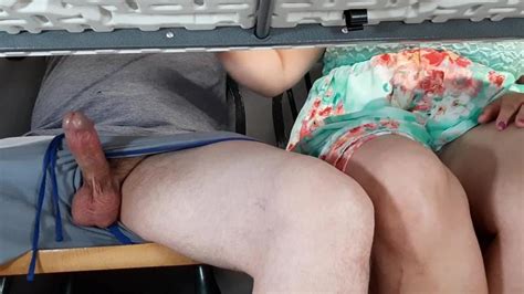 Step Mother Gives Son Unwanted Handjob At Beachside Cafe Under Table