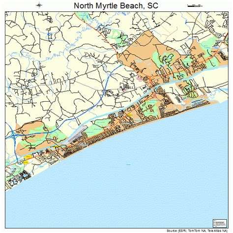 north myrtle beach south carolina street map