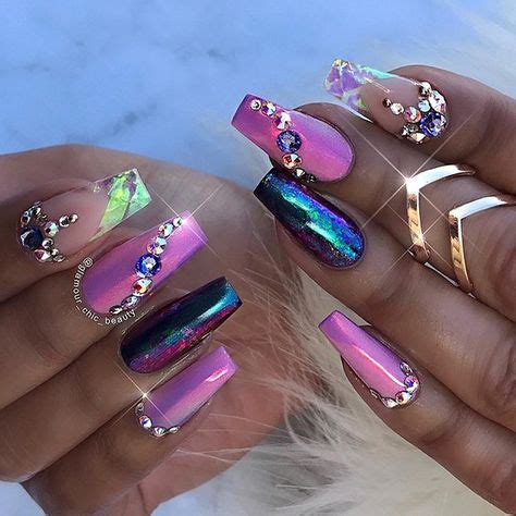 chameleon chrome nails nailfashion glamour nails luxury nails nails