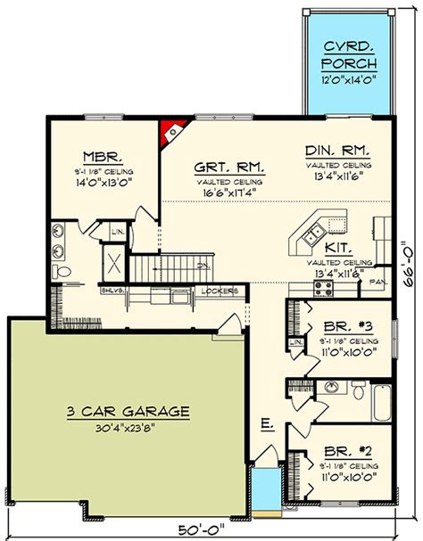 classic craftsman ranch house plan ah architectural designs house plans