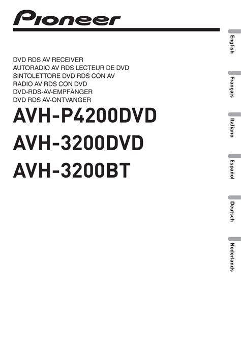 pioneer avh pdvd user manual  pages   avh bt avh dvd