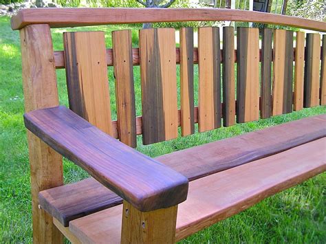 schaeffers bench  thuja wood art reclaimed cedar