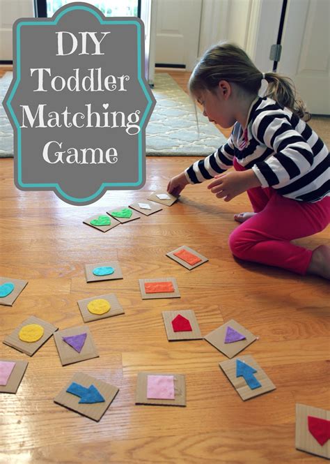 diy kid craft toddler matching game